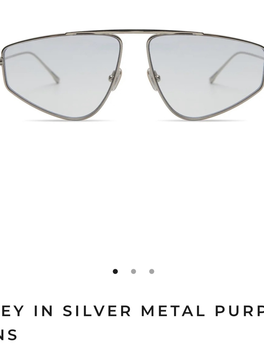 Women's Silver Metal Aviator Sunglasses with Light Gray Lenses